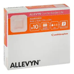 Allevyn Gentle Border Lite 5x5 cm foam bandage, 10 pcs