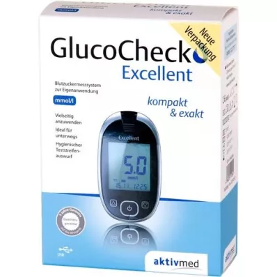 GLUCOCHECK Excellent blood sugar measuring. Set mmol/l, 1 pcs