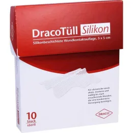 Dracotull Sil.5x5 cm silicone-resistant wound control.Edition, 10 pcs