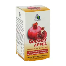 GRANATAPFEL 500 mg plus Vit.c+B12+Zink+Selenka., 60 pcs