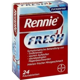 RENNIE FRESH Rágó tabletták, 24 db