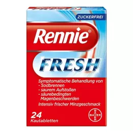 RENNIE FRESH Chewable tablets, 24 pcs