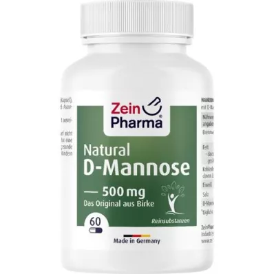 NATURAL D-Mannose 500 mg Kapseln, 60 St