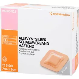 ALLEVYN Silver foam compound 7x8 cm adhesive, 12 pcs