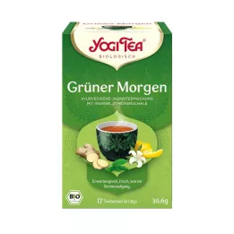 YOGI TEA Green Morning Tea Organic Filter Bags, 17X1.8 g