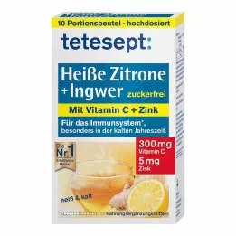 TETESEPT hot lemon with ginger sugar-free powder, 10X3 g