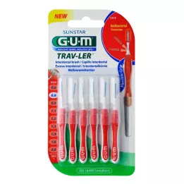 GUM TRAV-LER 0.8 mm candle red Interdental+6 caps, 6 pcs