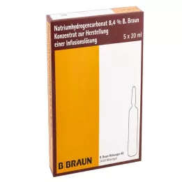 NATRIUMHYDROGENCARBONAT B.Braun 8.4% glass, 5X20 ml