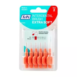 TEPE Interdental brush x-soft 0.5mm ISO 2 red, 6 pcs