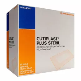 CUTIPLAST Plus sterile 7.8x10 cm bandage, 55 pcs
