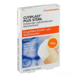 CUTIPLAST Plus sterile 5x7 cm dressing, 5 pcs