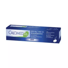 CALCIMED D3 600 mg/400 IU effervescent tablets, 20 pcs