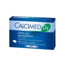 CALCIMED D3 1000 mg/880 IU chewable tablets, 48 pcs