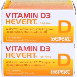 VITAMIN D3 HEVERT tablets, 200 pcs