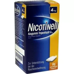 NICOTINELL Chewing gum tropical fruit 4 mg, 96 pcs