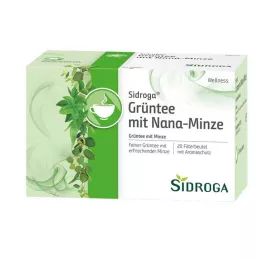 SIDROGA Wellness Green Tea with Nana Mint Filter, 20 x 1.5 g