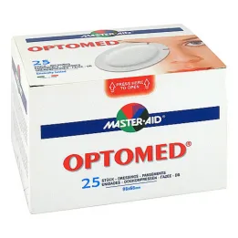 Optomed eye compress self-adhesive sterile, 25 pieces