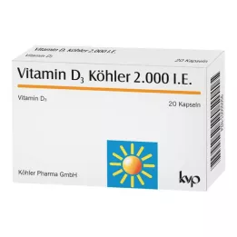 VITAMIN D3 KÖHLER 2,000 IU capsules, 20 pcs