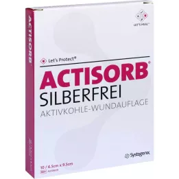 ACTISORB SILBERFREI 6.5x9.5 cm activated carbon, 10 pieces