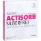 ACTISORB SILBERFREI 10.5x10.5 cm activated carbon, 10 pcs