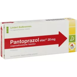 PANTOPRAZOL 20 mg elac gastric juice tablets, 14 pcs