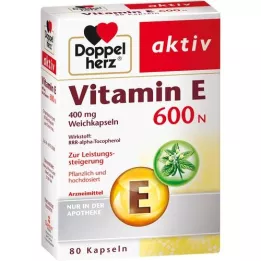 DOPPELHERZ Vitamin E 600 N myke kapsler, 80 stk