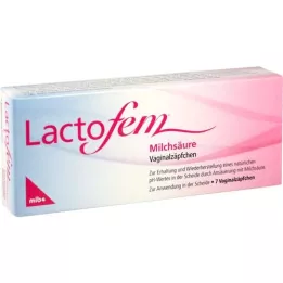 LACTOFEM lactic acid vaginal suppositories, 7 pcs