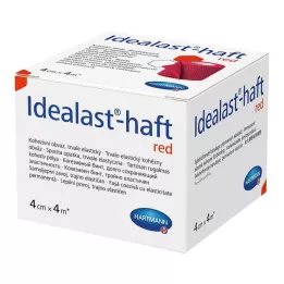IDEALAST-haft color bandage 4 cmx4 m red, 1 piece