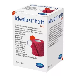 IDEALAST-haft color bandage 8 cmx4 m red, 1 piece