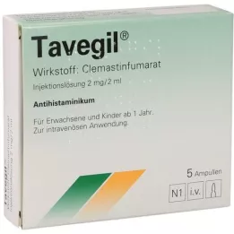 TAVEGIL Injection solution 2 mg/2 ml ampoules, 5x2 ml