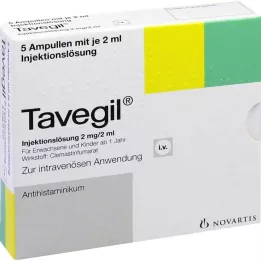 TAVEGIL Injection solution 2 mg/2 ml ampoules, 5X2 ml