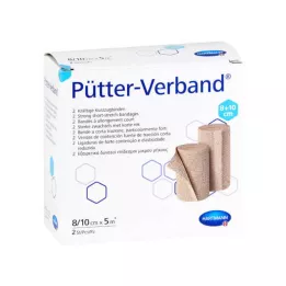 PÜTTER Bandage 8/10 cmx5 m, 2 pcs