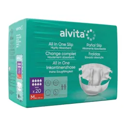 Alvita All-in-One incontinence pants maxi med.night, 20 pcs