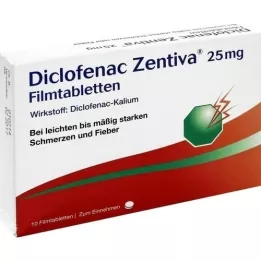 DICLOFENAC Zentiva 25 mg film -coated tablets, 10 pcs