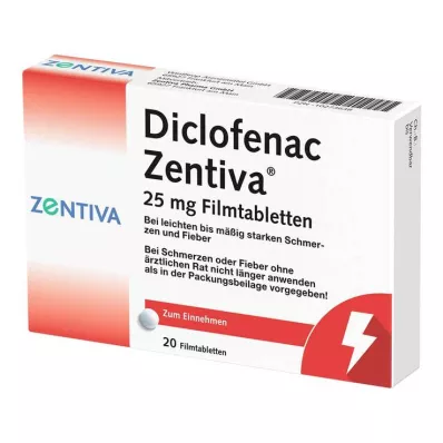 Delivery service from Germany - DICLOFENAC Zentiva 25 mg film