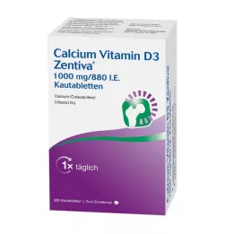 CALCIUM VITAMIN D3 Zentiva 1000 mg/880 IU Kautab, 100 pcs