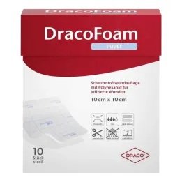 Dracofoam Infection Foam Wound Cover 20x20cm, 10 pcs