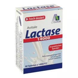 LACTASE 14,000 FCC tablets in dispenser, 80 pcs