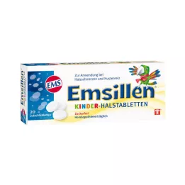 EMSILLEN Childrens throat lozenges vanilla, 20 pcs