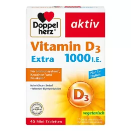 DOPPELHERZ Vitamin D3 1000 IU EXTRA tablets, 45 pcs