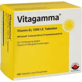 VITAGAMMA Vitamin D3 1,000 I.E. Tablets, 200 pcs