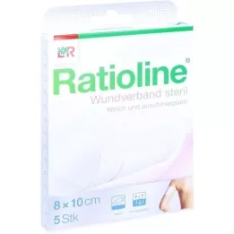 Ratioline Wound dressing sterile 8 x 10 cm, 5 pcs