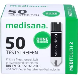 MEDITOUCH 2 blood glucose test strips, 2X25 pcs