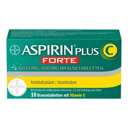 ASPIRIN plus C forte 800 mg/480 mg effervescent tablets, 10 pcs