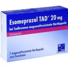 ESOMEPRAZOL TAD 20 mg a gyomorégéshez MSR.Hartkaps., 7 db