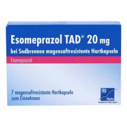 ESOMEPRAZOL TAD 20 mg for heartburn msr. hard capsules, 7 pcs
