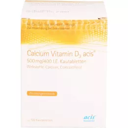 CALCIUM VITAMIN D3 acis 500 mg/400 IU chewable tablets, 120 pcs