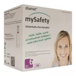 DIAMET mySafety Safety Pen Kan.31 G 0.25x6 mm, 100 pcs