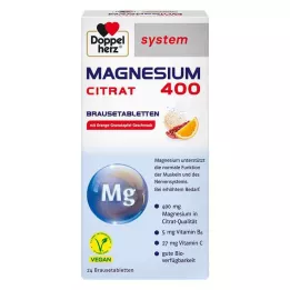DOPPELHERZ Magnesium 400 Citrate system effervescent tablets, 24 pcs