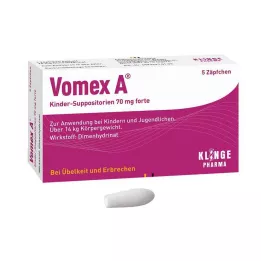 VOMEX A Childrens suppositories 70 mg forte, 5 pcs